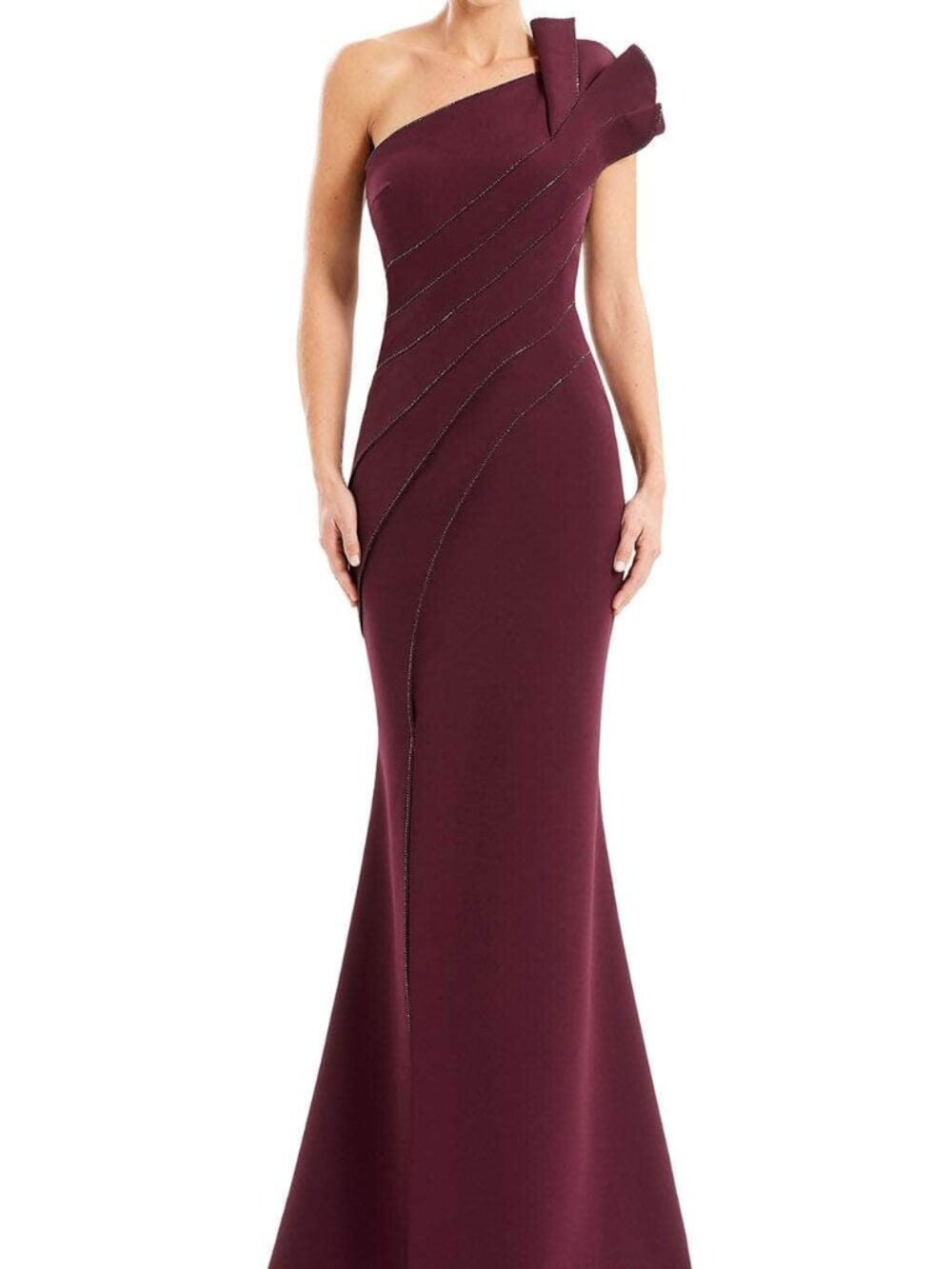 NWT Alexander by Daymor 1671 Pleated Mother of the Bride Dress Wine size 4